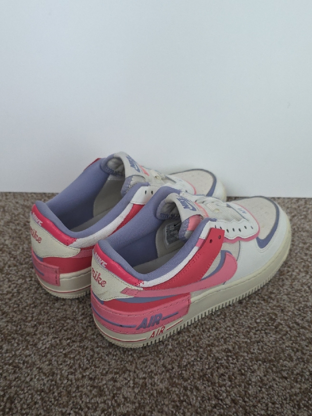 Nike Women's Air Force 1 Shadow in the Sail/Sea Coral/Indigo Haze -  Size 7.5